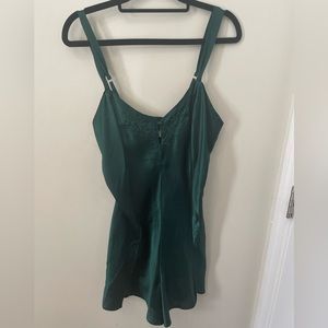 Green, lightweight, polyester romper!